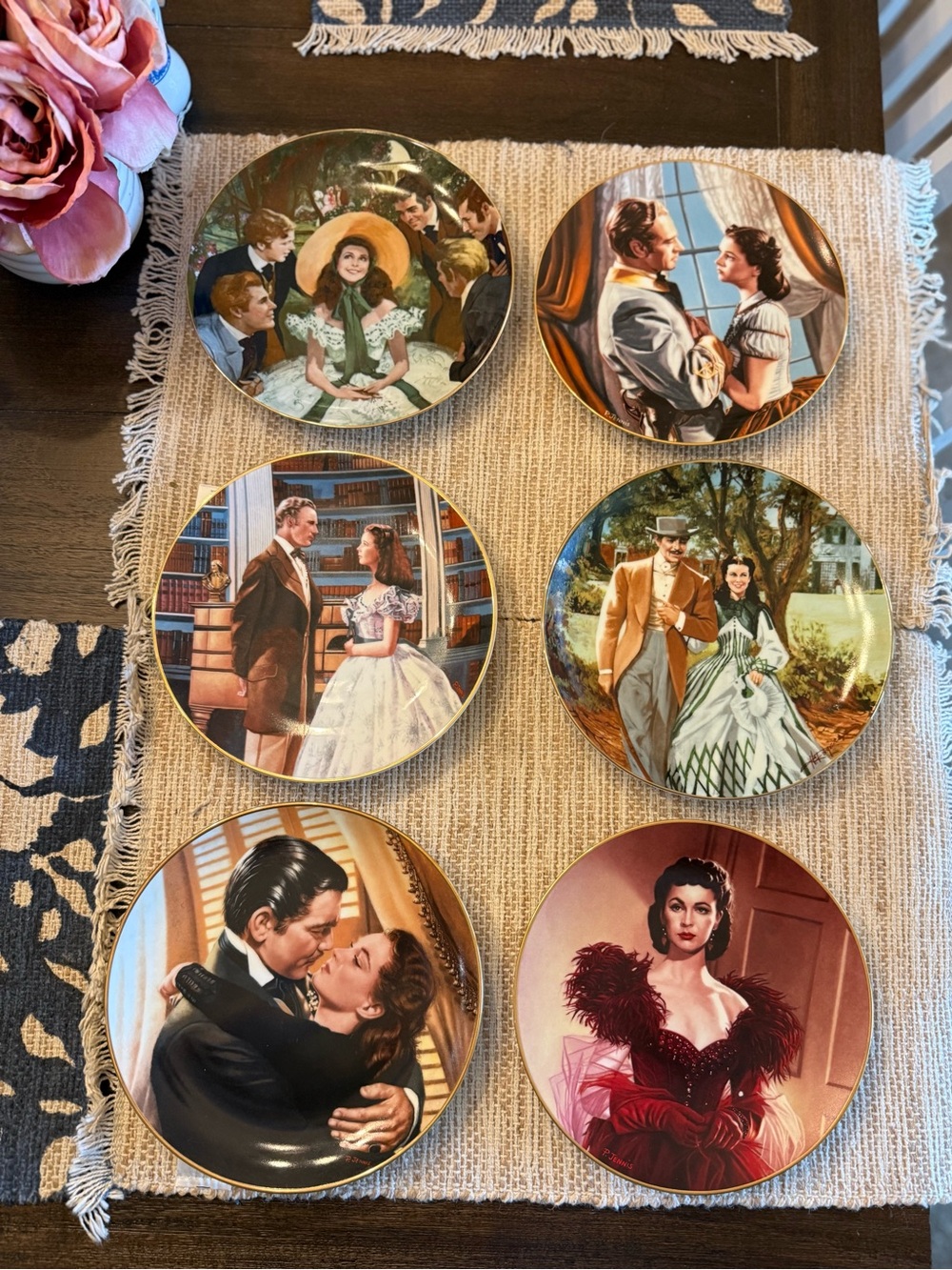 Vintage Gone With the Wind Collector Plates – Set of 6